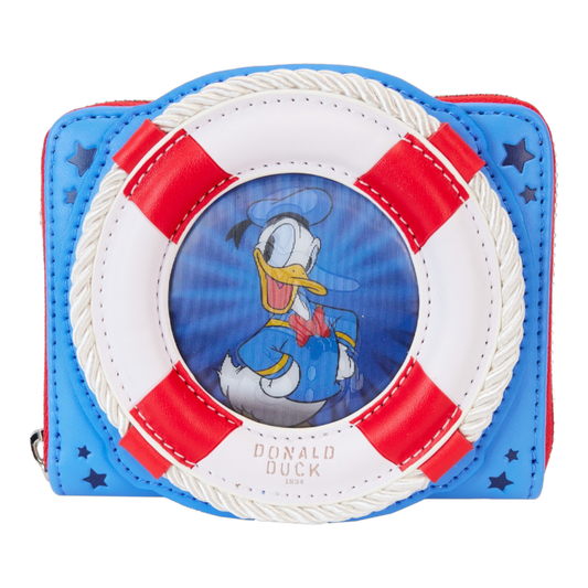 Portefeuille lenticulaire zippé autour du 90e anniversaire de Donald Duck - Disney - Loungefly J'M T Créa