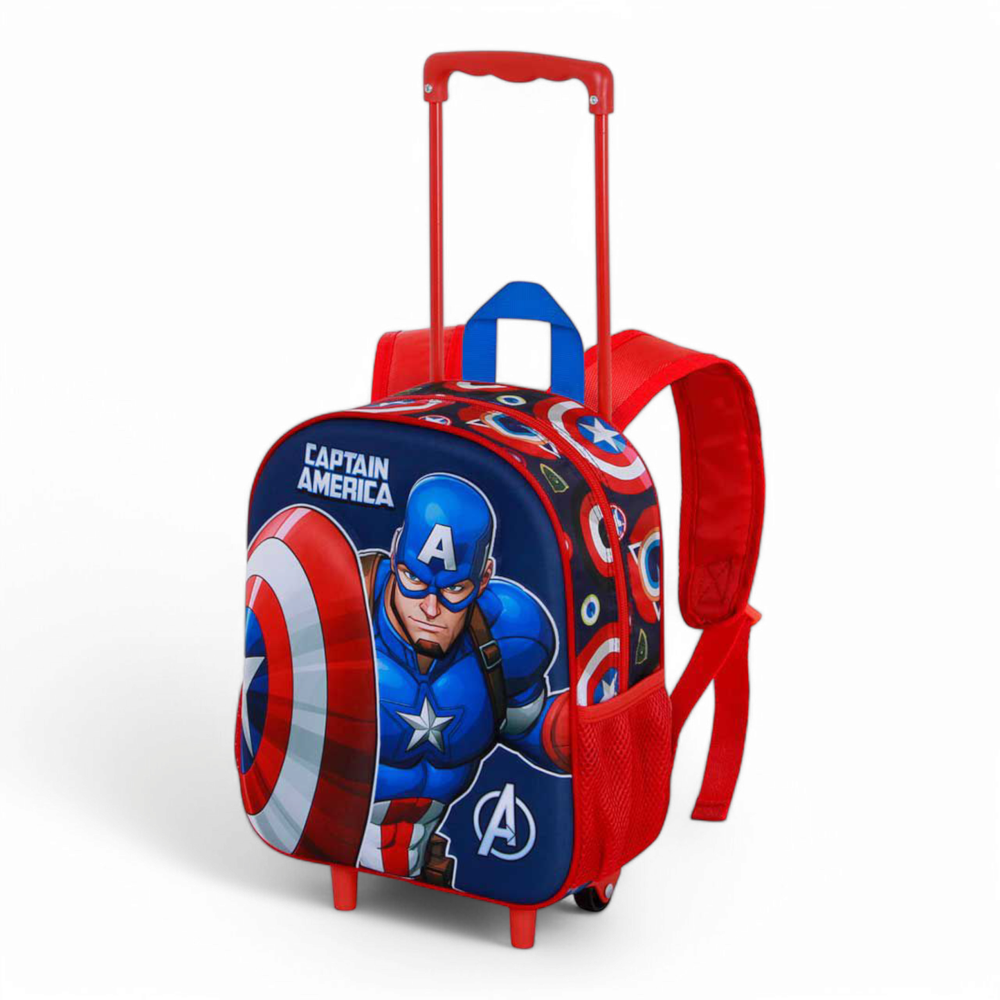 Sac à dos 3D à roulettes - Petit Captain America Patriot - Marvel - Karactermania J'M T Créa