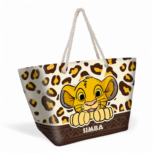 Sac de plage - Soleil Roi Lion Leopard - Disney - Karactermania J'M T Créa