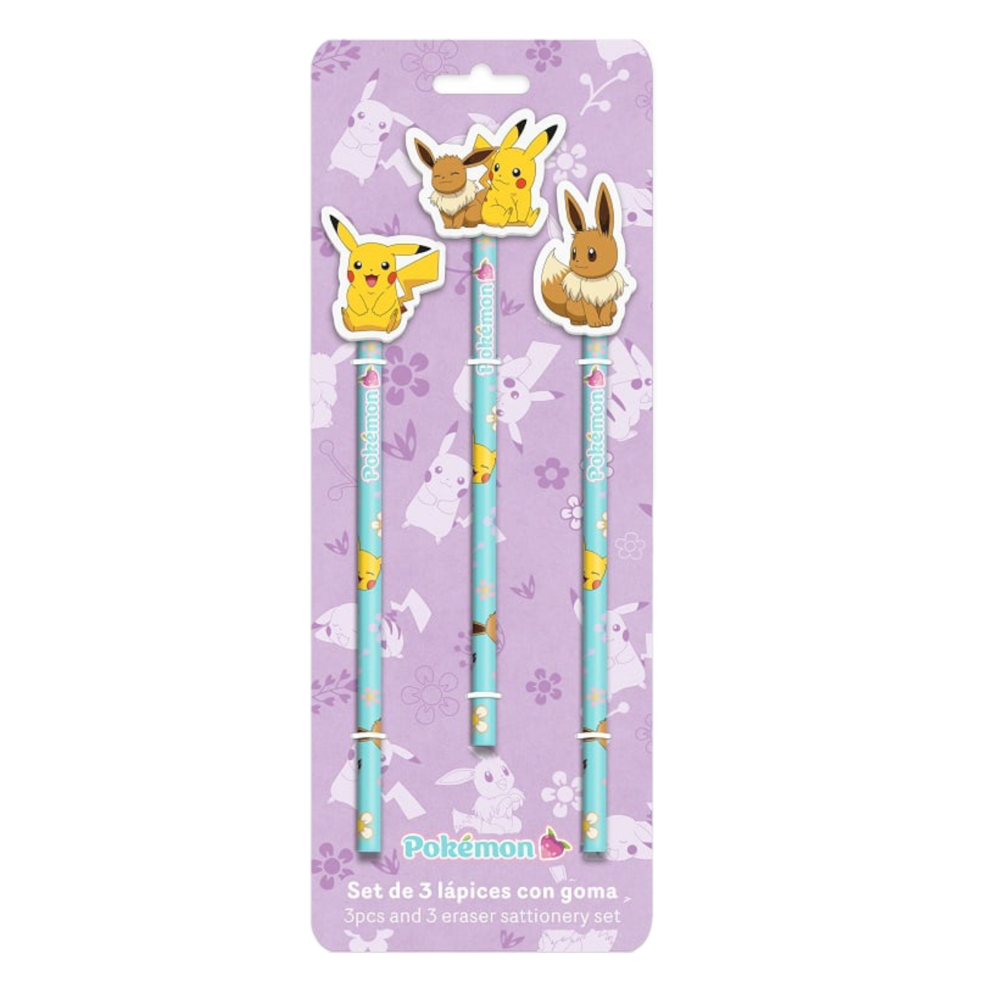 Set de 3 crayons avec topper - Collection Flower - Pokémon - CYP J'M T Créa