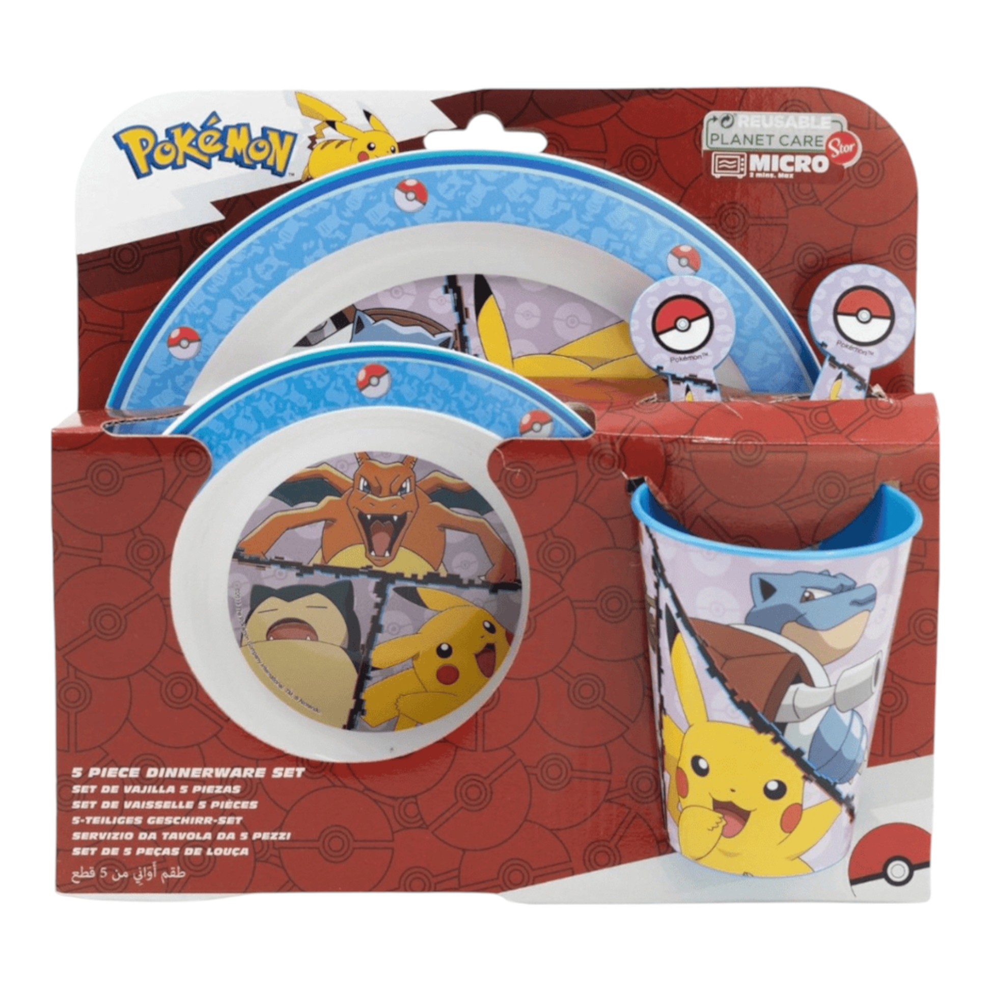 Set de vaisselle 5 pièces - Pokémon - Stor J'M T Créa