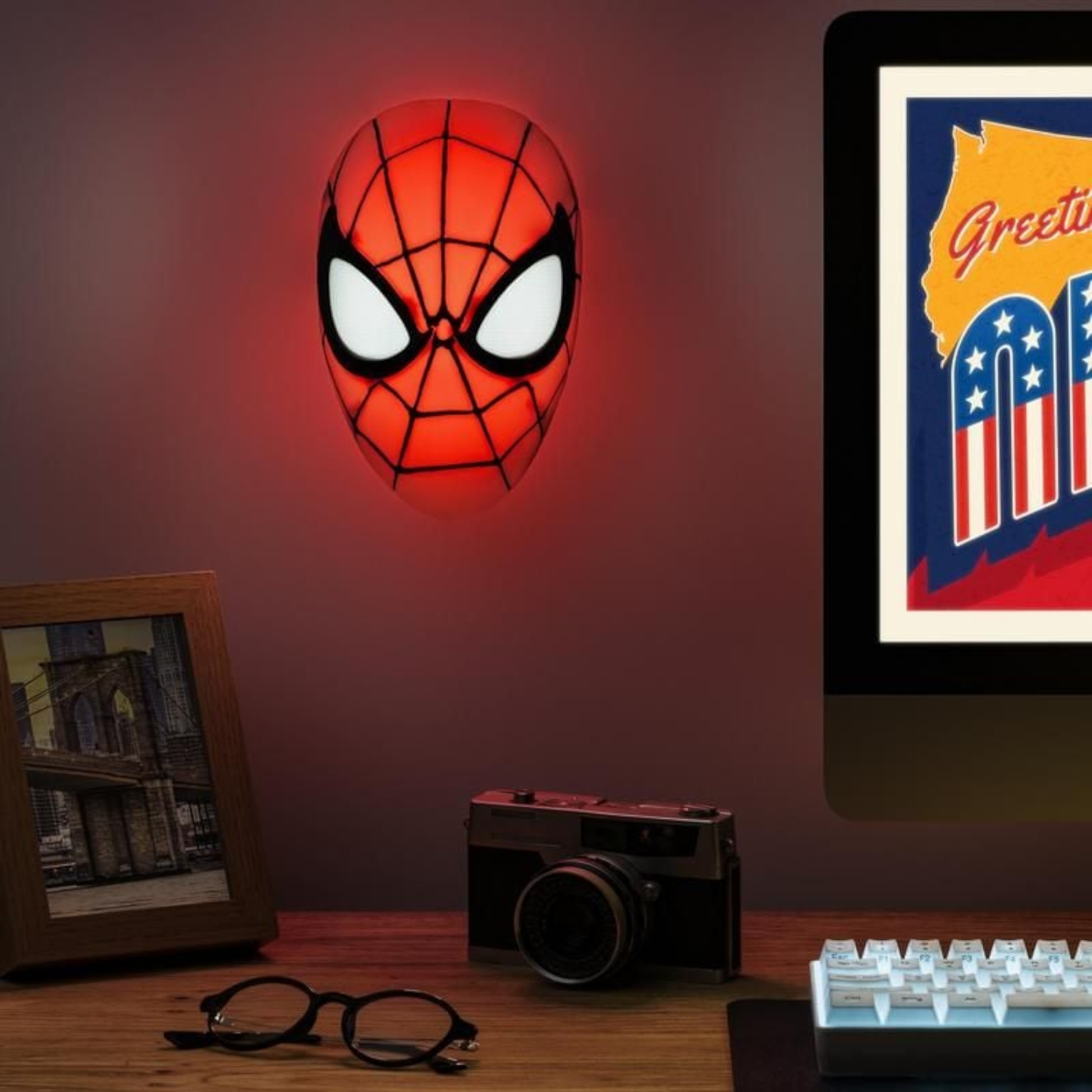 SPIDERMAN - Lampe masque Spiderman 22cm - Marvel - Paladone J'M T Créa