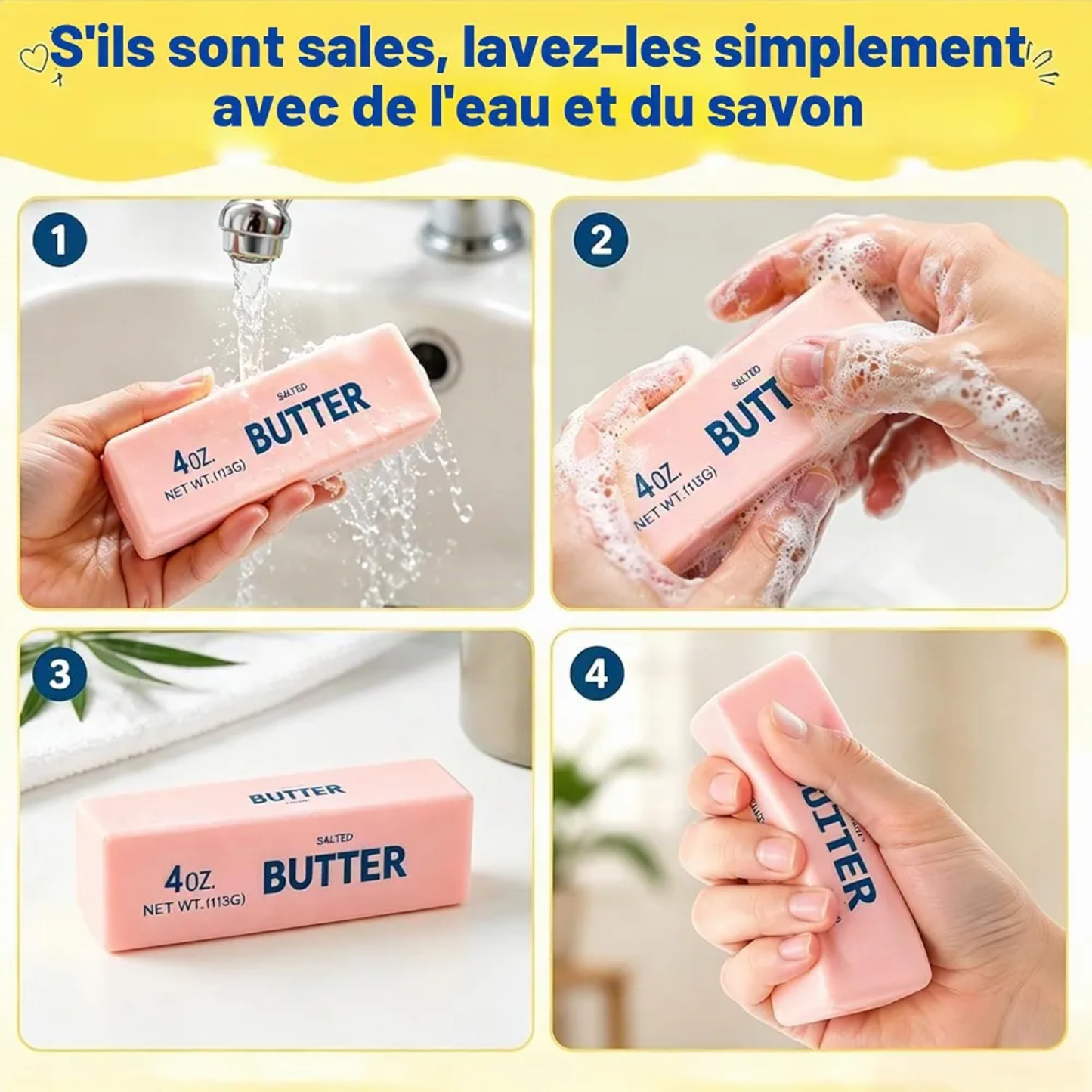 Squishy - Beurre / Butter - Jouet anti stress 14 cm J'M T Créa