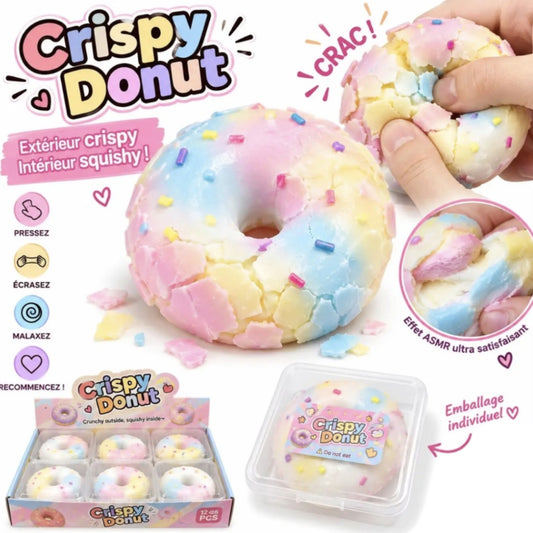 Squishy - Crispy Donut - Squishy Donut Craquant - Jouet Anti Stress J'M T Créa