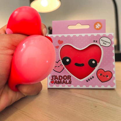 Squishy - Jouet anti stress coeur squeezy stretchy J'adoramals - Puckator J'M T Créa