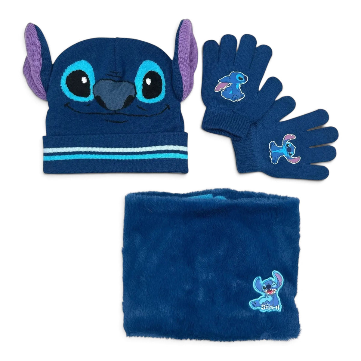 STITCH - Bonnet, gants et snood Stitch Disney J'M T Créa