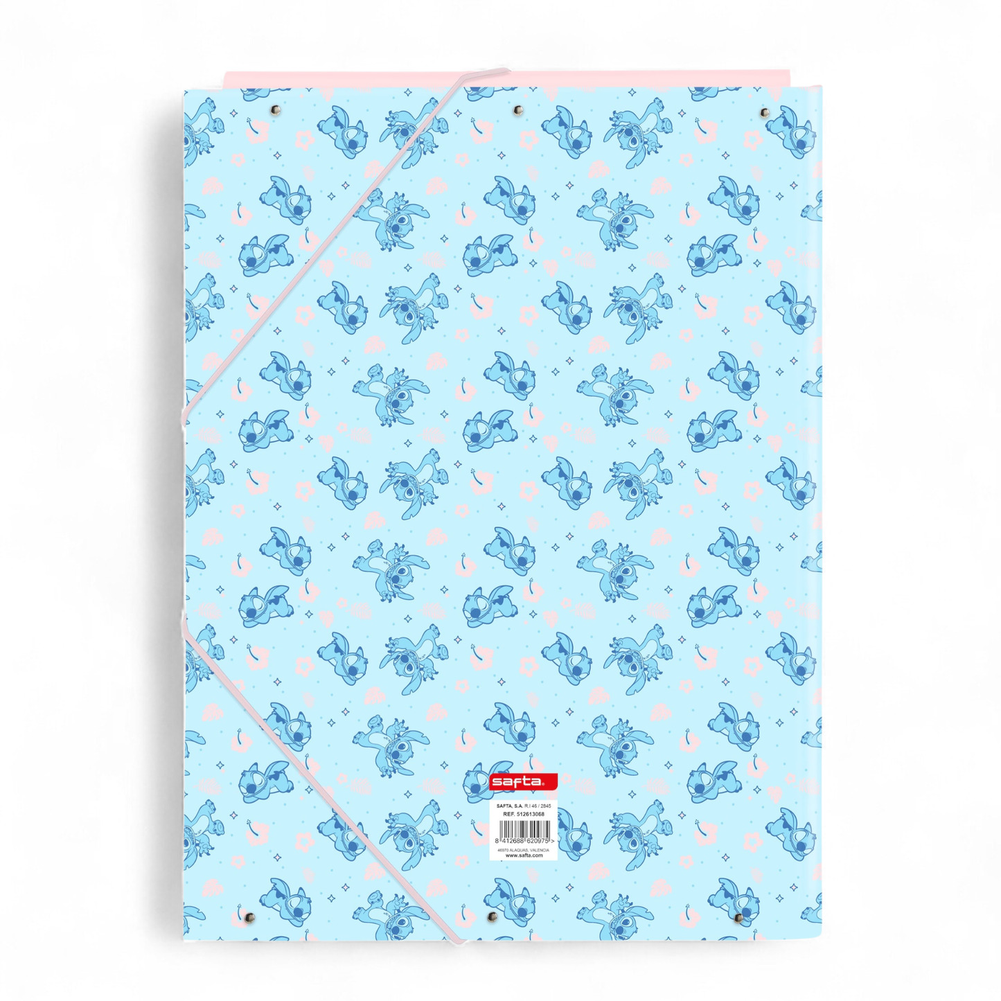 STITCH - Sleeping - Classeur à rabats premium avec élastiques A4 - Safta J'M T Créa