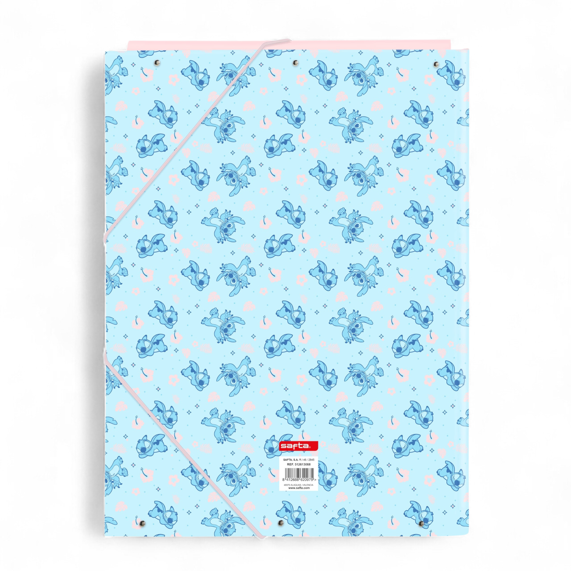 STITCH - Sleeping - Classeur à rabats premium avec élastiques A4 - Safta J'M T Créa