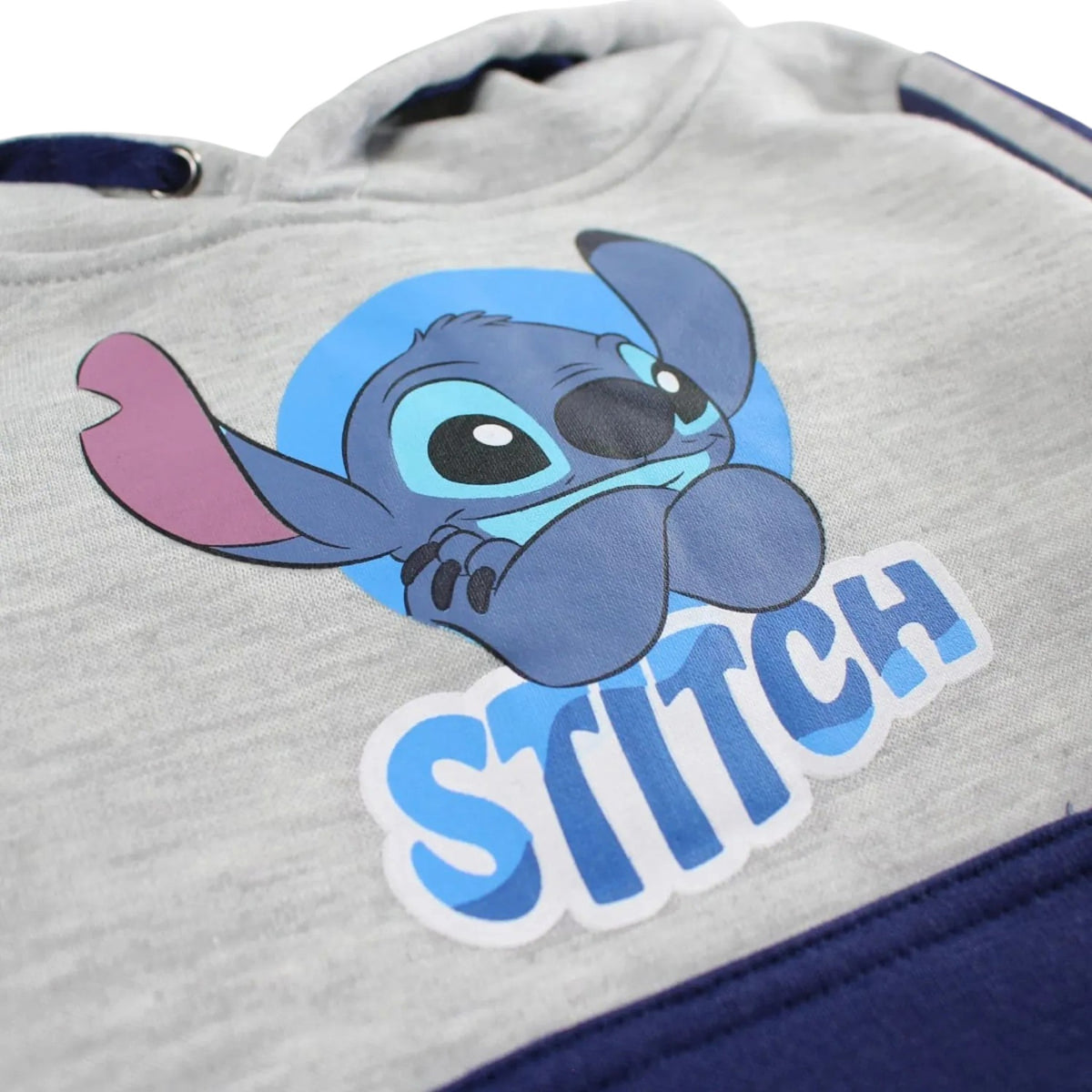 STITCH - Sweat à capuche garçon gris Stitch Disney J'M T Créa