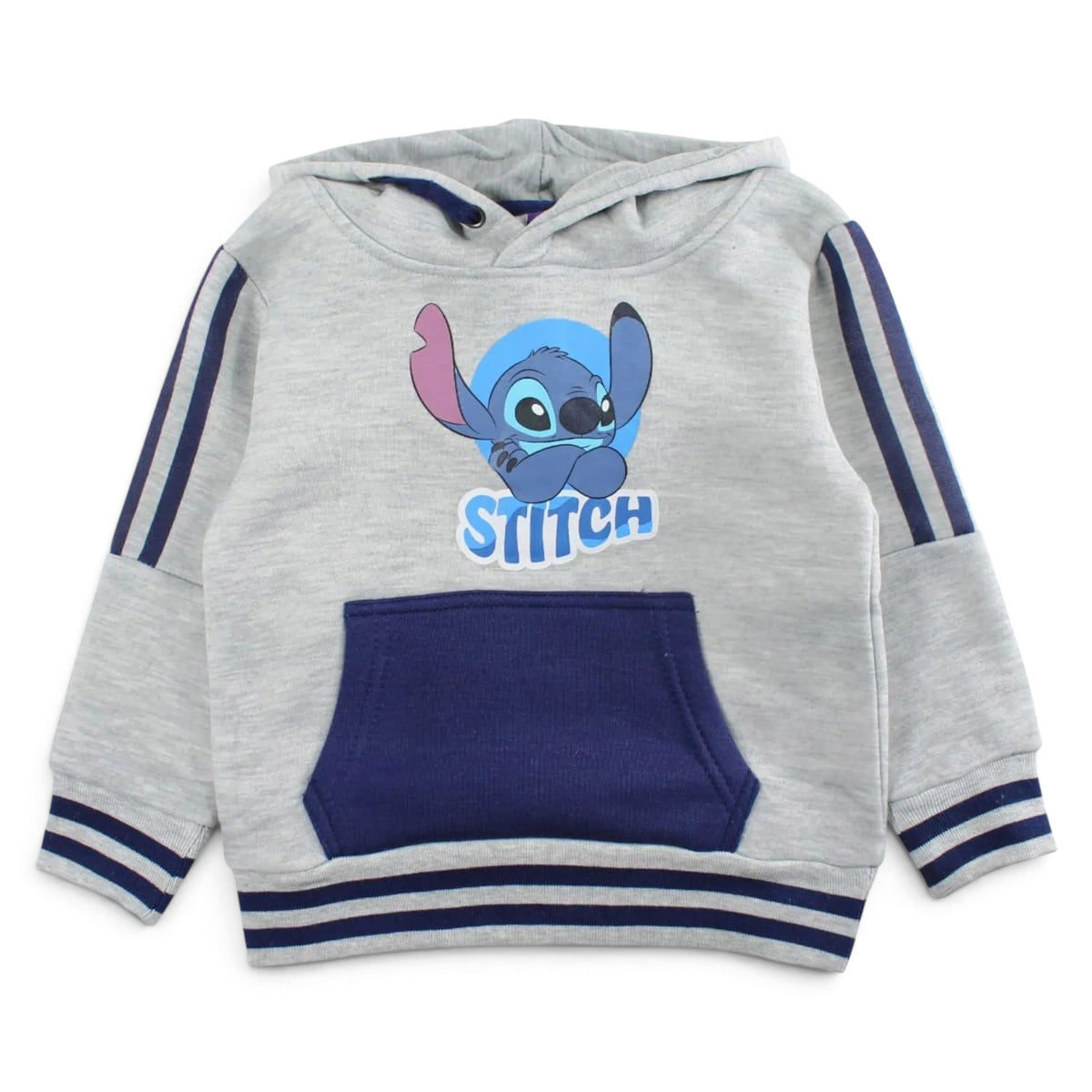 STITCH - Sweat à capuche garçon gris Stitch Disney J'M T Créa