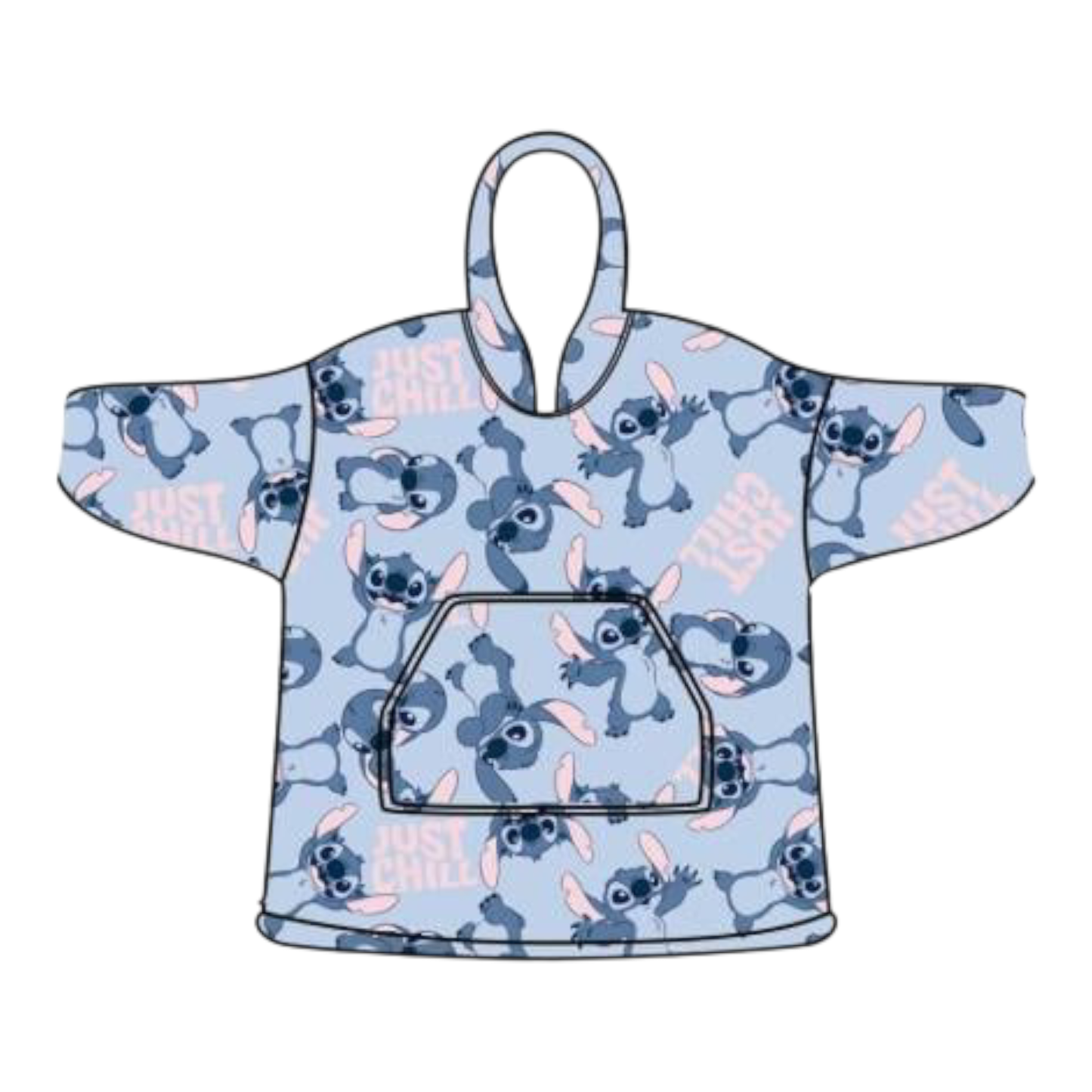 Sweat Poncho - Stitch Just Chilling - Disney J'M T Crea
