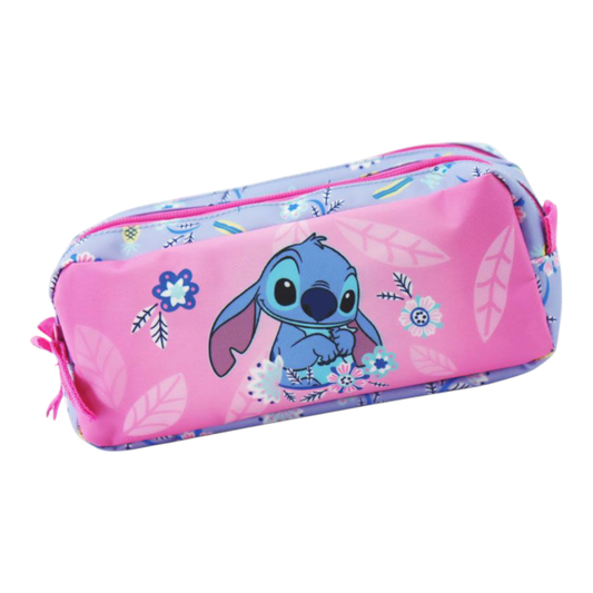 Trousse carrée double compartiments - Stitch Pink Dreams - Disney - Jacob Company J'M T Créa