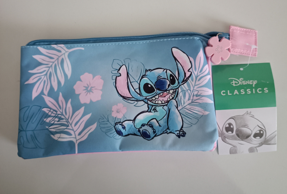 Trousse plate - Stitch Blue Hawaii - Disney - Jacob Company J'M T Créa