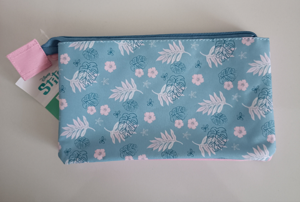 Trousse plate - Stitch Blue Hawaii - Disney - Jacob Company J'M T Créa